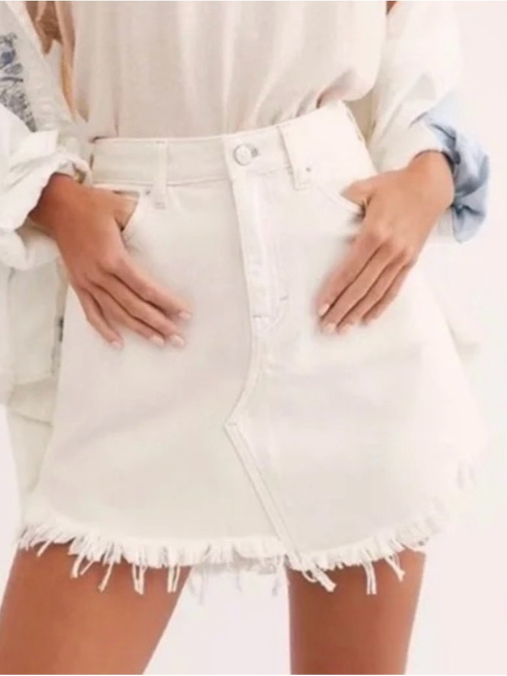 Free People Bailey Denim Skirt Mini Skirt
